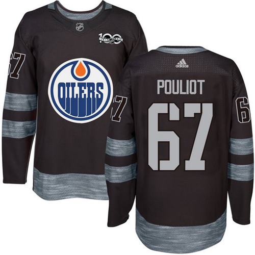Adidas Oilers #67 Benoit Pouliot Black 1917-100th Anniversary Stitched NHL Jersey